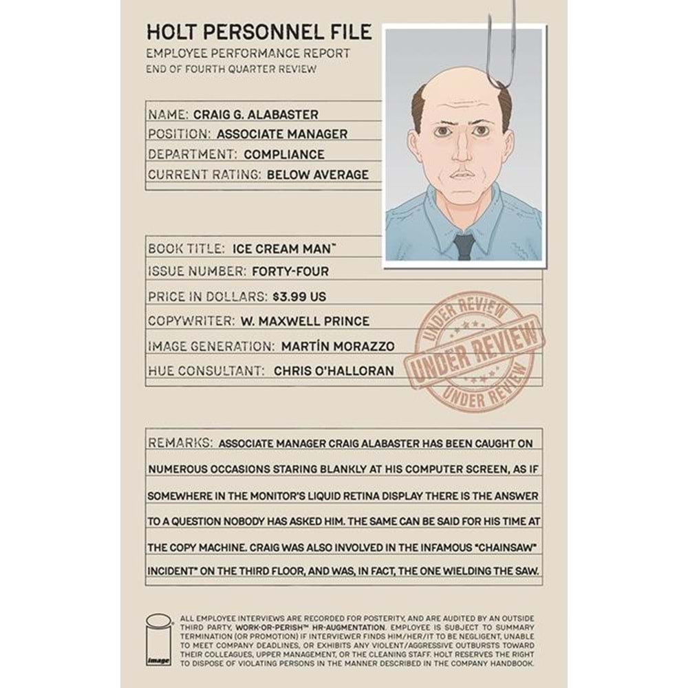 ICE CREAM MAN # 44 COVER A MORAZZO & OHALLORAN