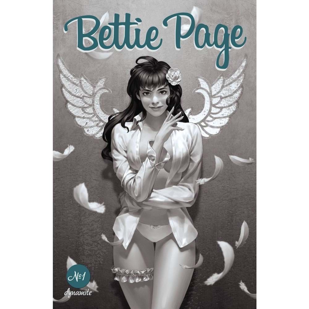 BETTIE PAGE (2023) # 1 COVER I 1:10 YOON BLACK & WHITE VARIANT