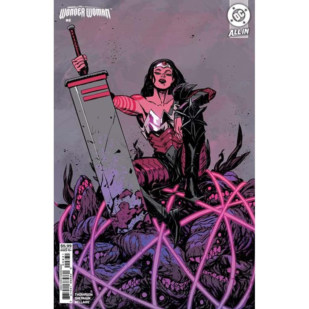 ABSOLUTE WONDER WOMAN # 8 COVER C SANFORD GREENE CARD STOCK VARIANT