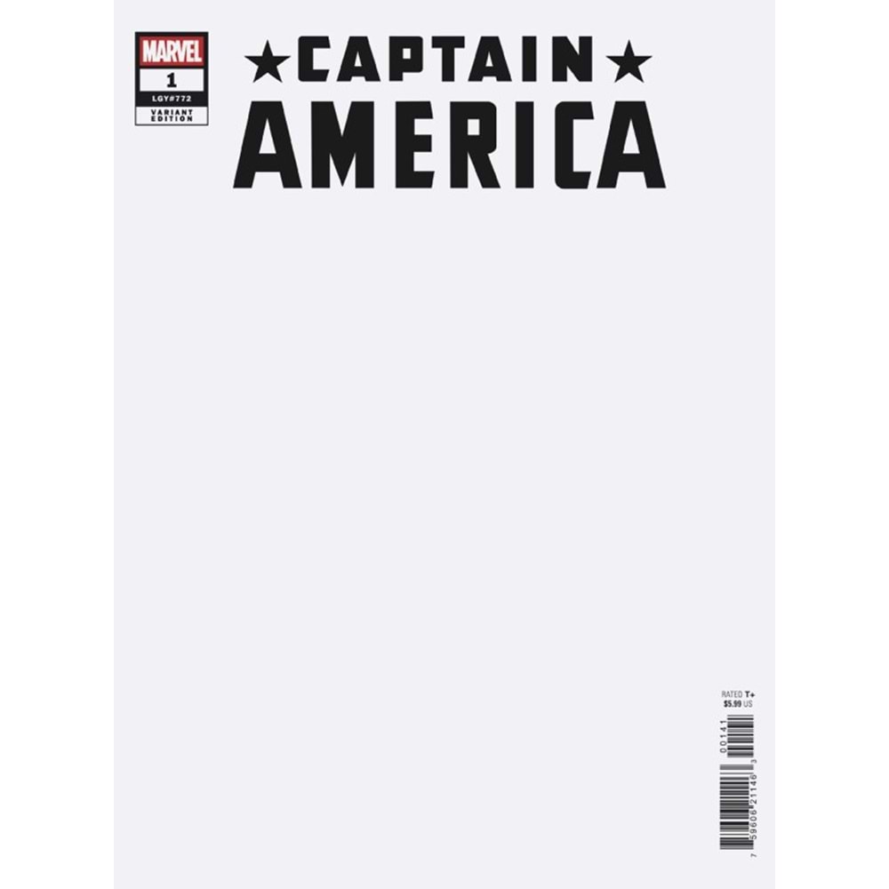 CAPTAIN AMERICA (2025) #1 BLANK VARIANT