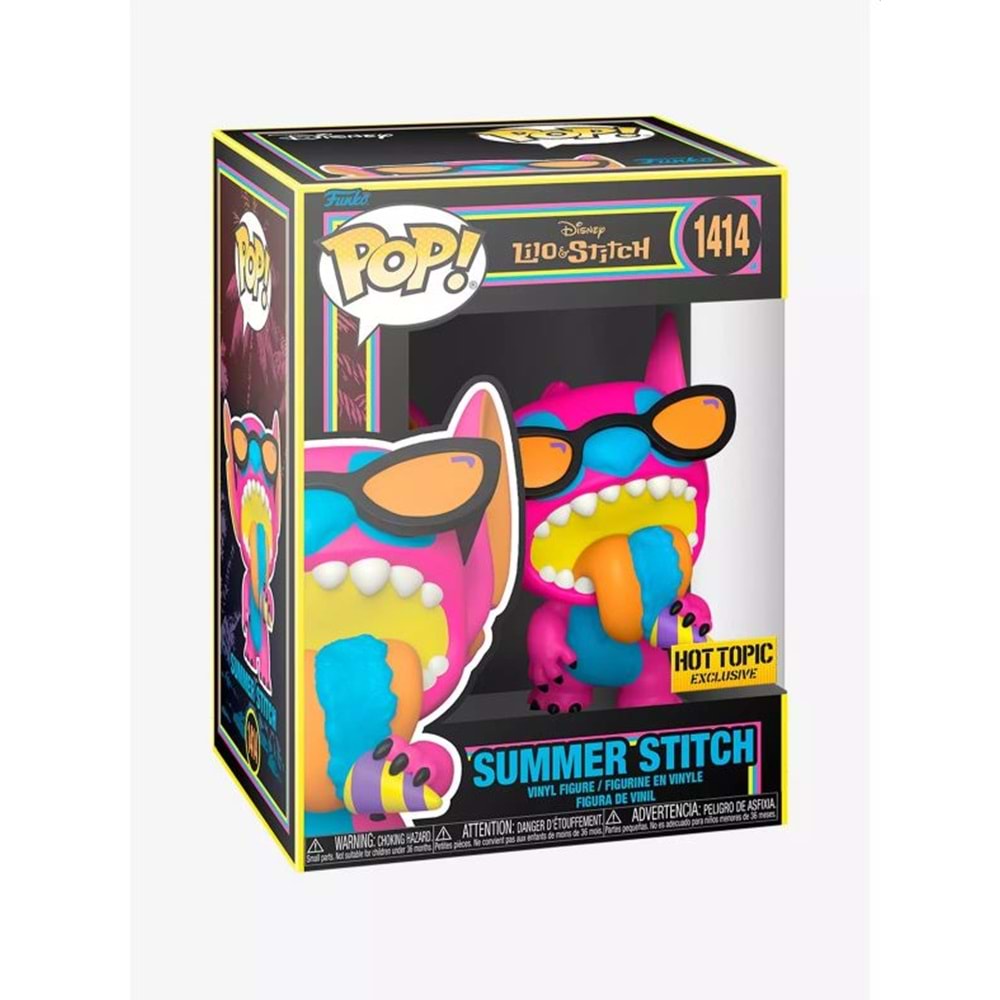 FUNKO POP DISNEY LILO & STITCH SUMMER STITCH BLACKLIGHT SPECIAL EDITION 1414
