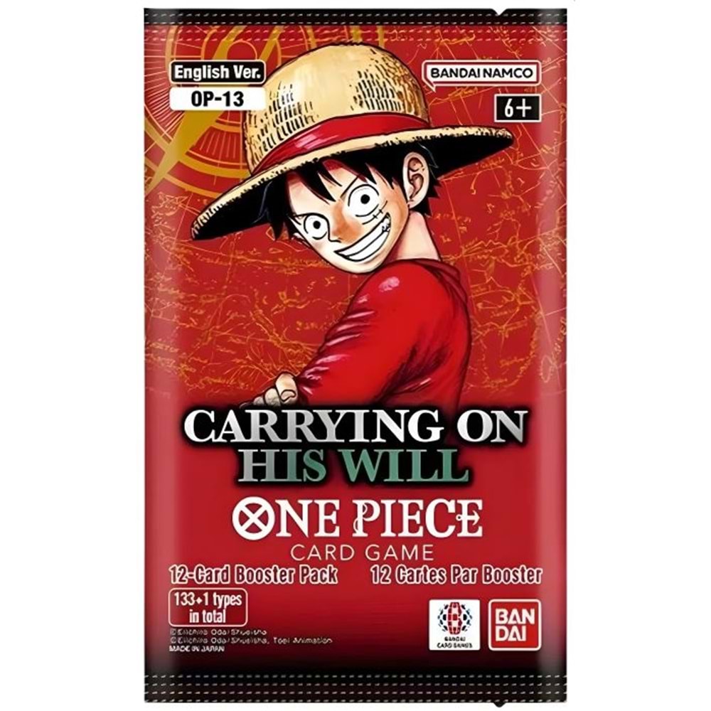 ONE PIECE CARD GAME CARRYING ON HIS WILL BOOSTER PACK