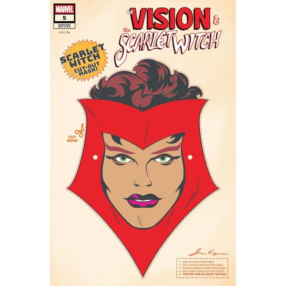 VISION AND THE SCARLET WITCH #5 (OF 5) RETRO HALLOWEEN MASK VARIANT