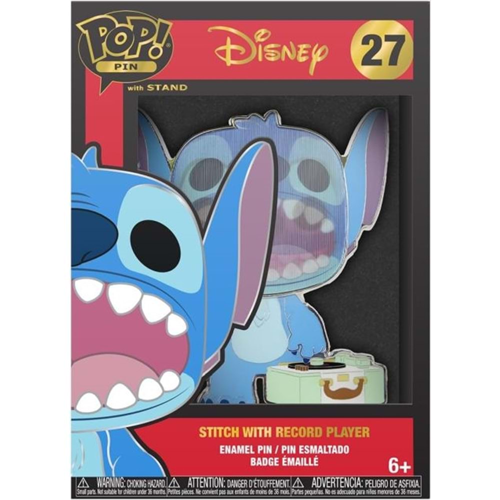 FUNKO POP PIN DISNEY STITCH WITH RECORD PLAYER 27