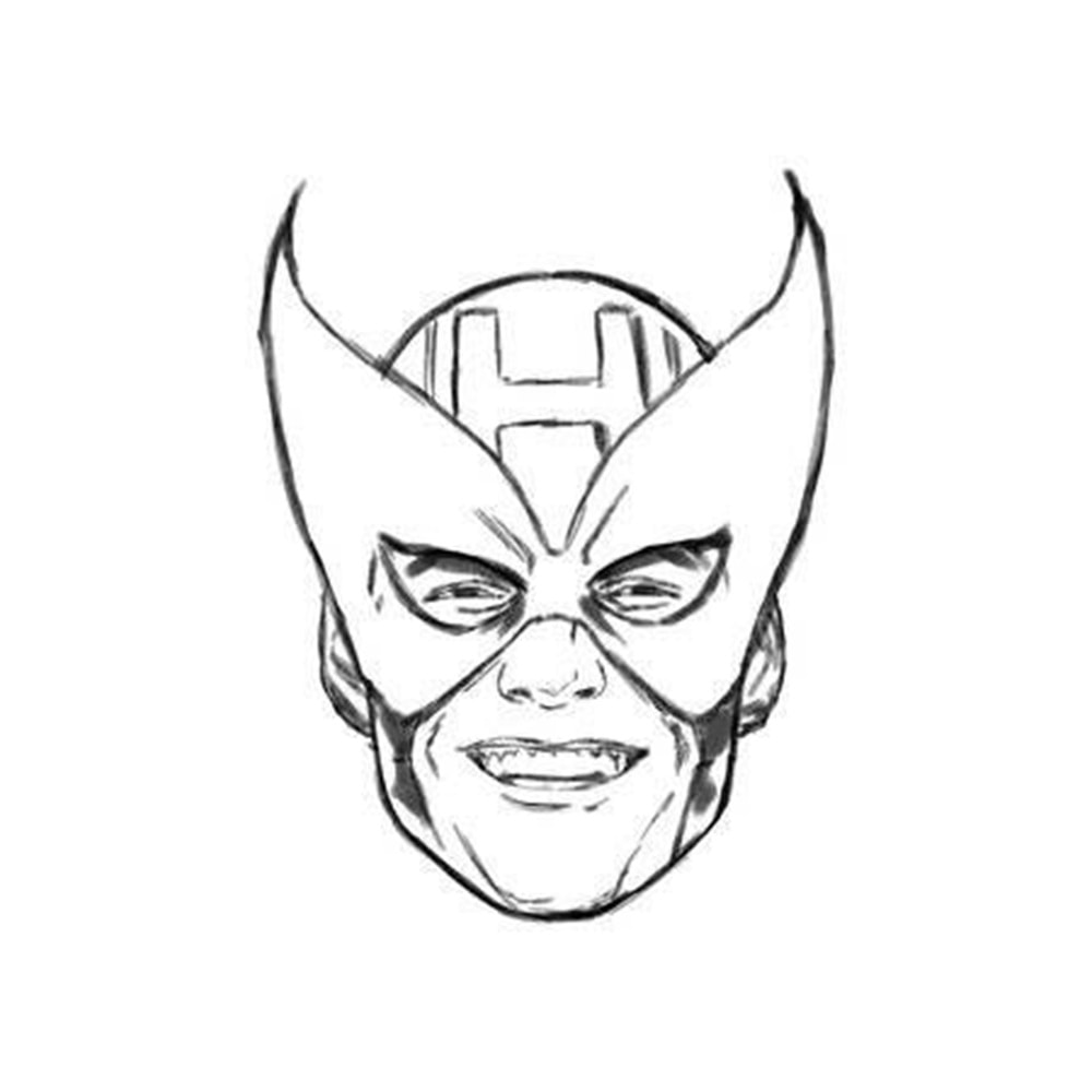 BLACK WIDOW AND HAWKEYE # 1 1:50 MARK BROOKS HEADSHOT SKETCH VIRGIN VARIANT