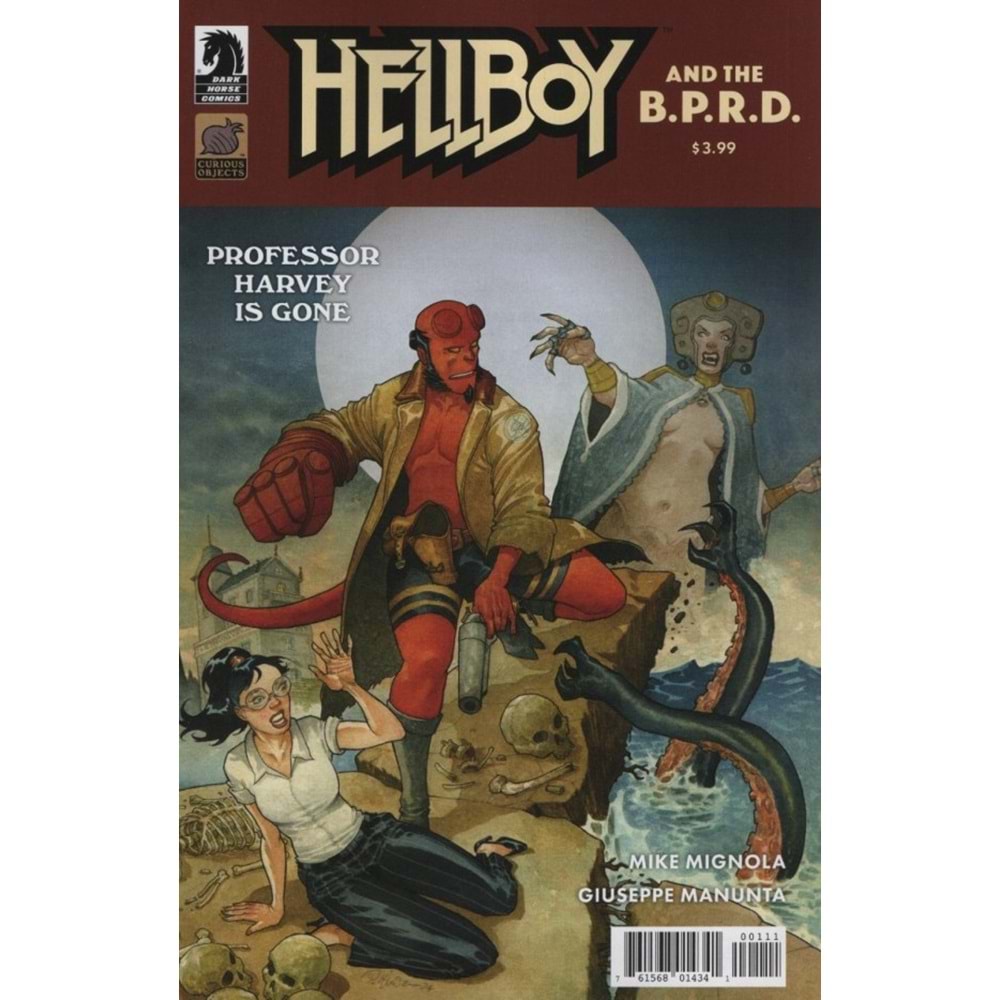 HELLBOY AND THE BPRD PROFESSOR HARVEY IS GONE #1 COVER A GIUSEPPE MANUNTA
