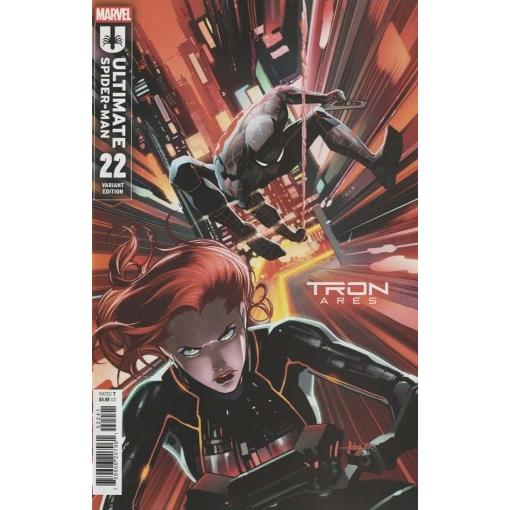 ULTIMATE SPIDER-MAN (2024) # 22 JAVIER FERNANDEZ TRON ARES VARIANT