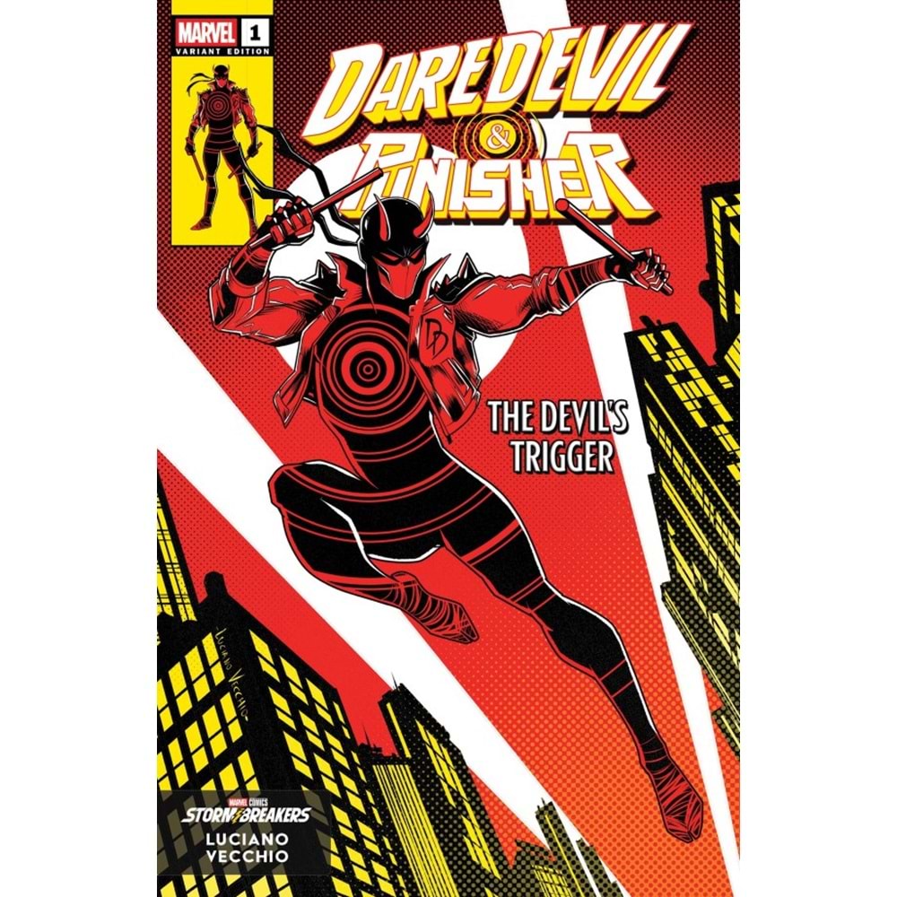 DAREDEVIL AND PUNISHER THE DEVILS TRIGGER #1 LUCIANO VECCHIO FROM THE CHAOS A COSTUME VARIANT