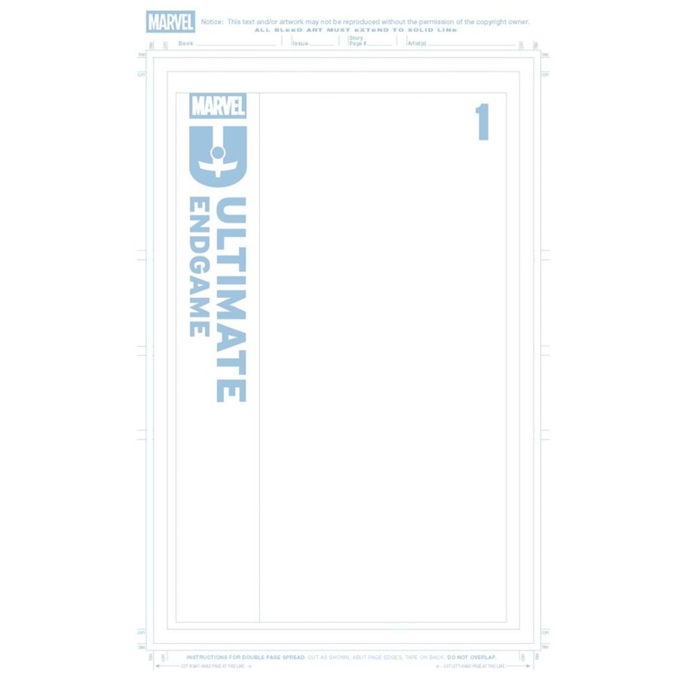 ULTIMATE ENDGAME #1 BLUE LINE BLANK VARIANT