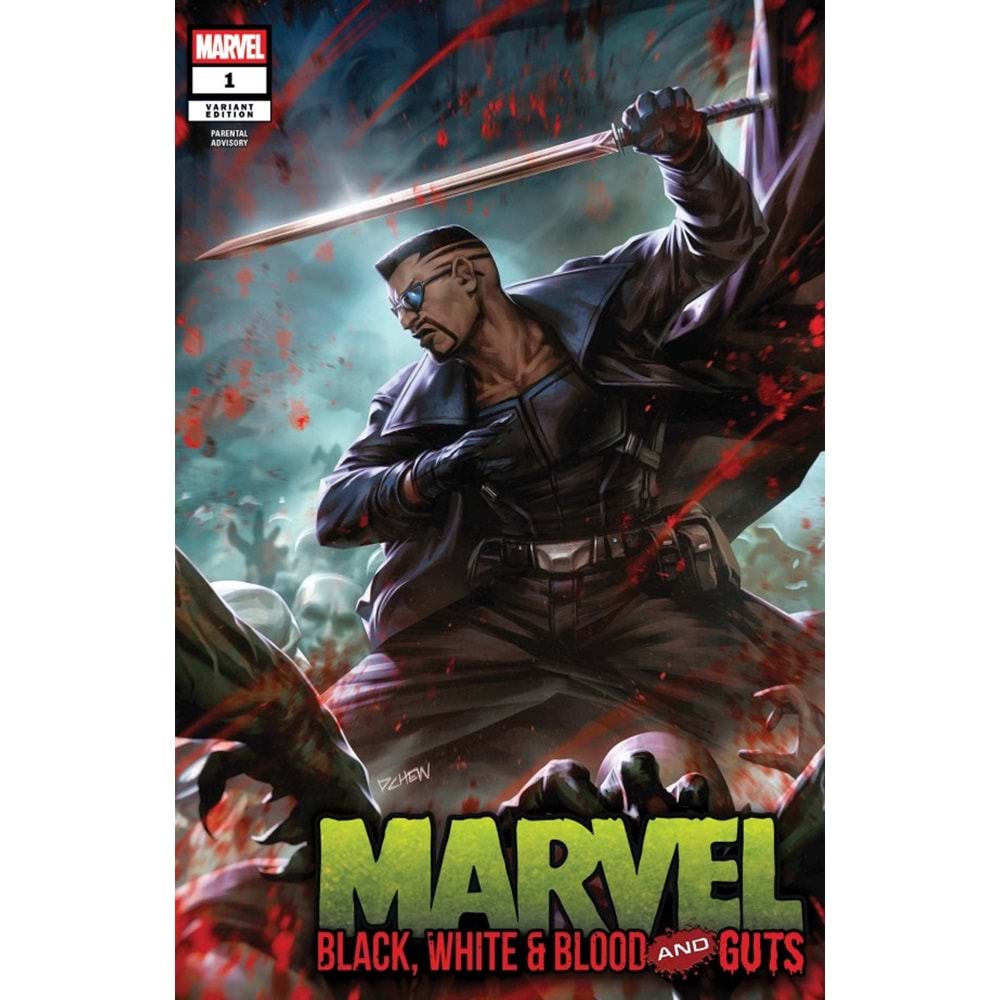 MARVEL BLACK WHITE BLOOD AND GUTS #1 DERRICK CHEW VARIANT