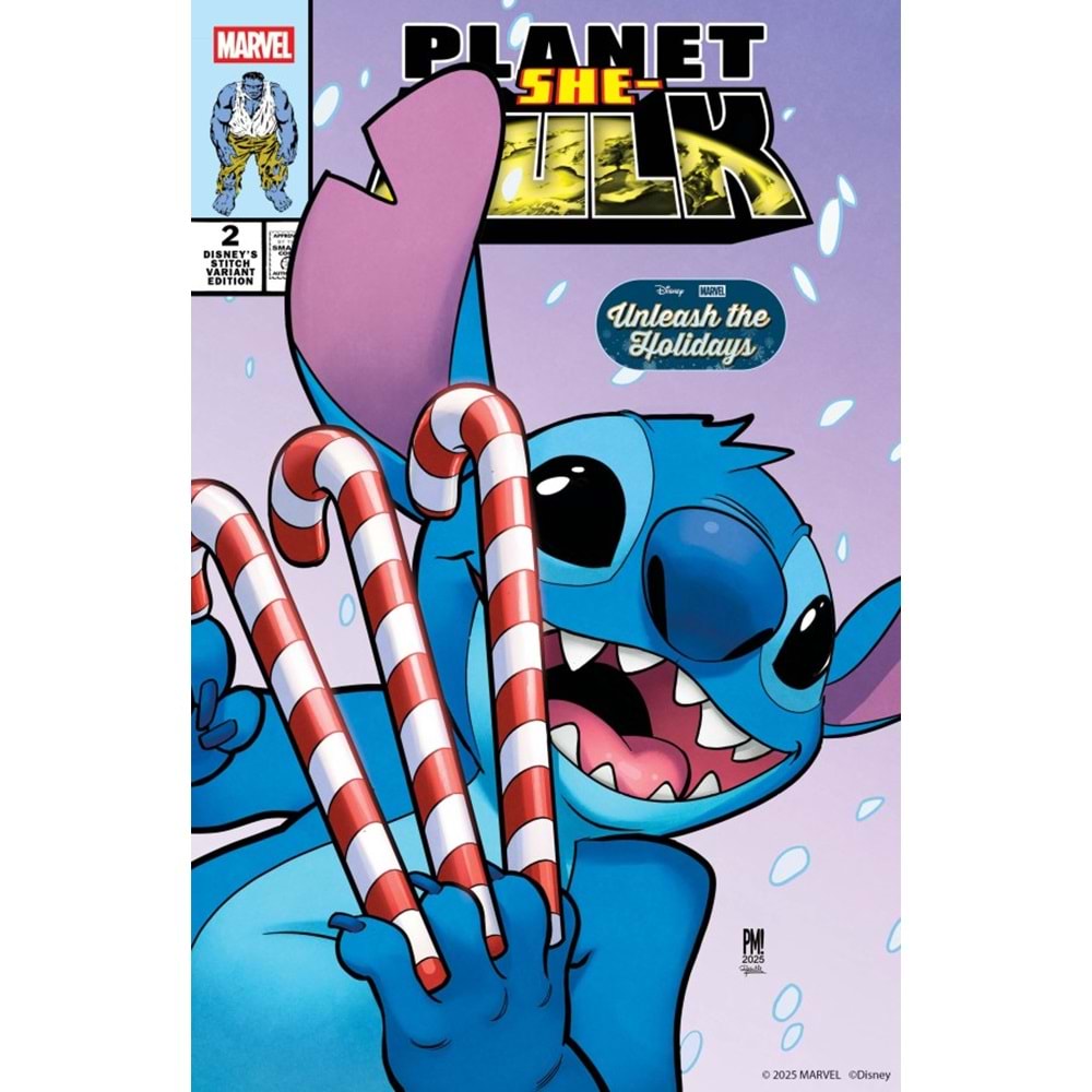 PLANET SHE-HULK #2 PACO MEDINA DISNEY STITCH UNLEASH THE HOLIDAYS VARIANT
