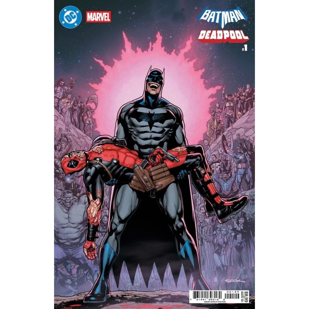 DC MARVEL BATMAN DEADPOOL #1 (ONE-SHOT) COVER R RYAN SOOK CRISIS ON INFINITE EARTHS 7 HOMAGE CARD STOCK VARIANT