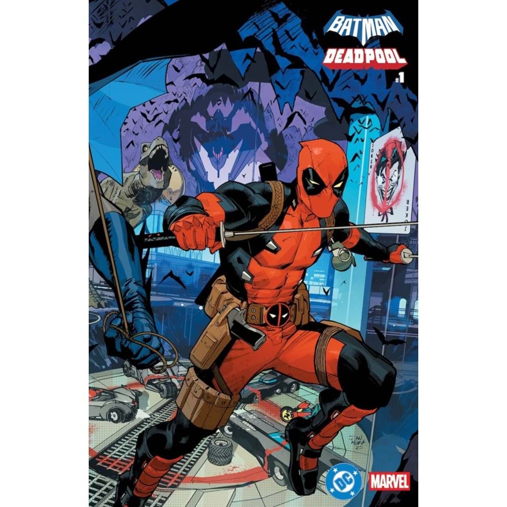 DC MARVEL BATMAN DEADPOOL #1 (ONE-SHOT) COVER B DAN MORA BATMAN DEADPOOL WRAPAROUND CARD STOCK VARIANT