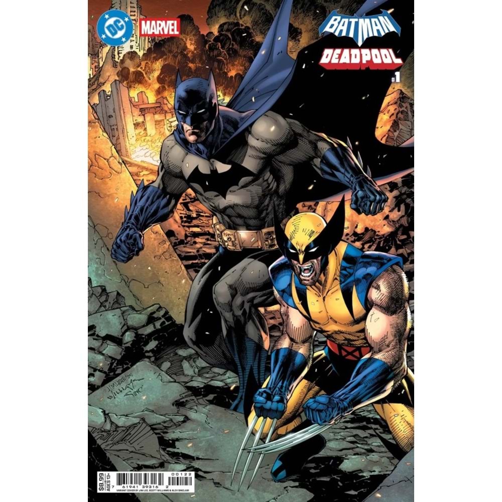 DC MARVEL BATMAN DEADPOOL #1 (ONE-SHOT) COVER K JIM LEE BATMAN WOLVERINE CARD STOCK VARIANT