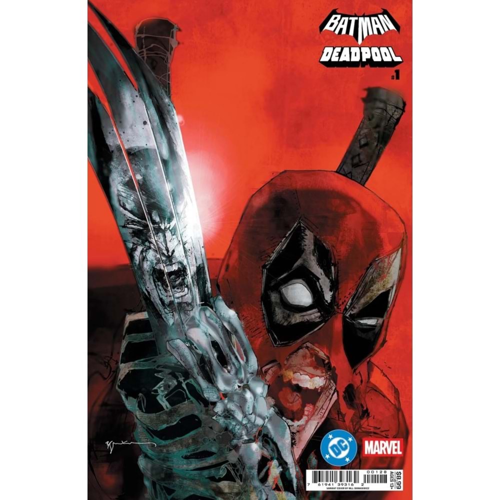 DC MARVEL BATMAN DEADPOOL #1 (ONE-SHOT) COVER Q BILL SIENKIEWICZ INCREDIBLE HULK 340 HOMAGE CARD STOCK VARIANT