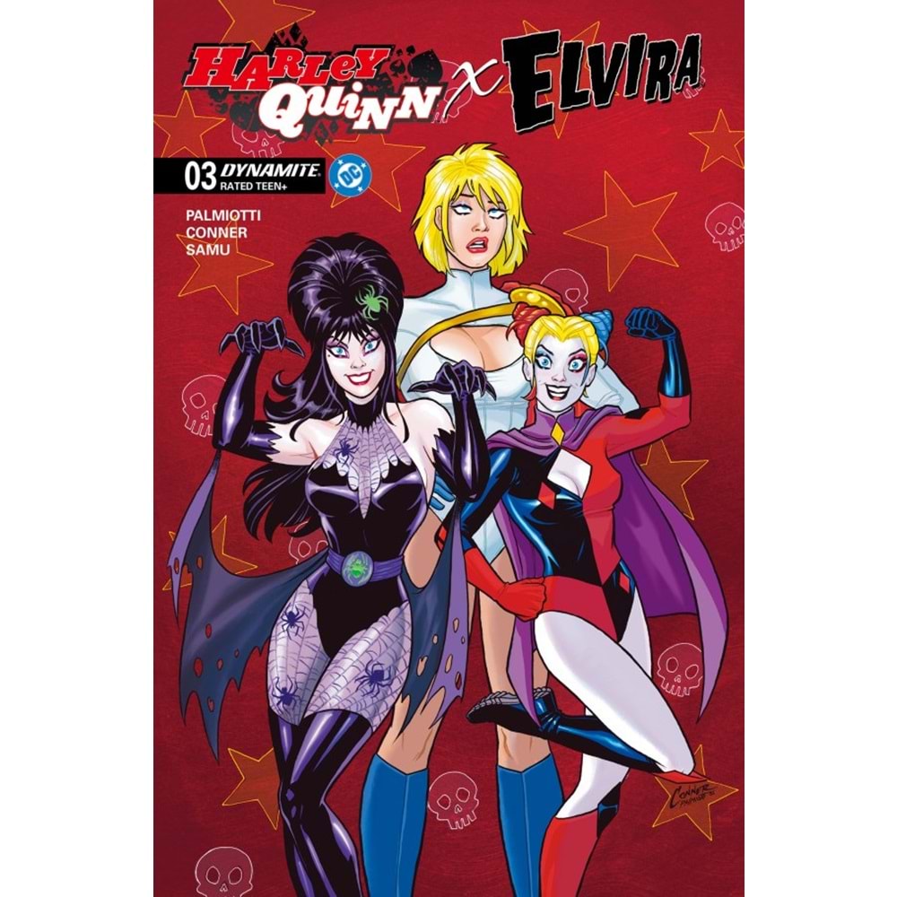 HARLEY QUINN X ELVIRA #3 COVER A AMANDA CONNER RED