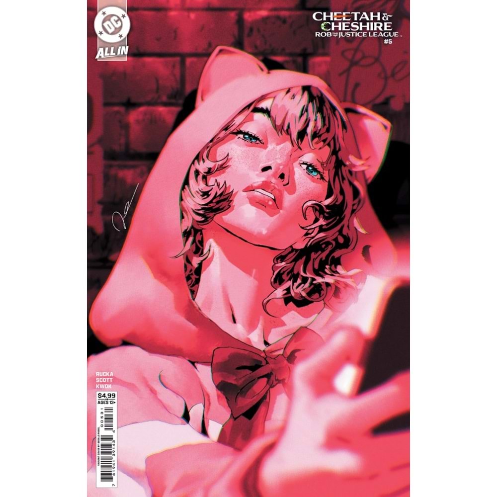 CHEETAH AND CHESHIRE ROB THE JUSTICE LEAGUE #5 (OF 6) COVER B GERALD PAREL CARD STOCK VARIANT