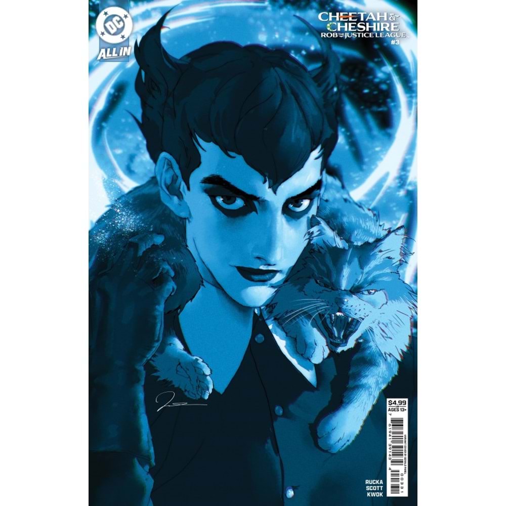 CHEETAH AND CHESHIRE ROB THE JUSTICE LEAGUE #3 (OF 6) COVER B GERALD PAREL CARD STOCK VARIANT