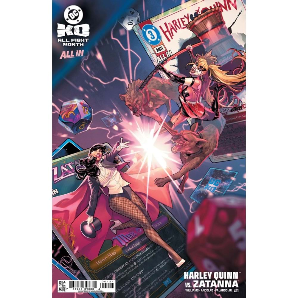 DC K.O. HARLEY QUINN VS ZATANNA #1 (ONE-SHOT) COVER C JAMAL CAMPBELL CARD STOCK VARIANT