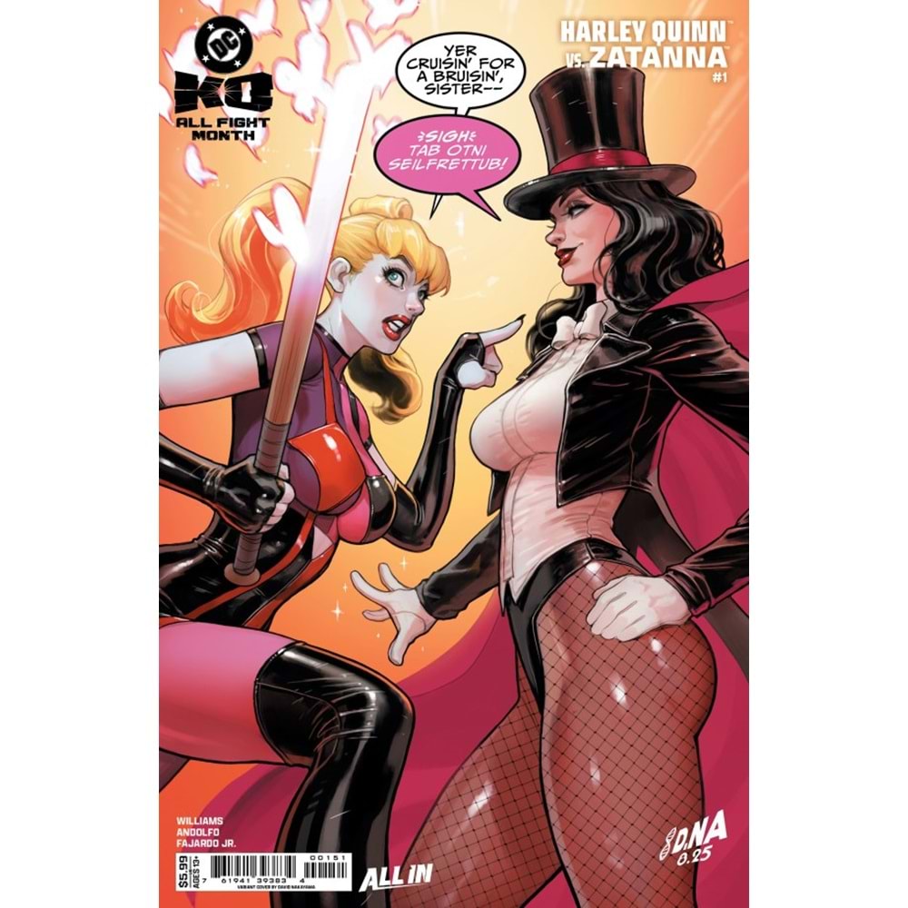 DC K.O. HARLEY QUINN VS ZATANNA #1 (ONE-SHOT) COVER E DAVID NAKAYAMA CARD STOCK VARIANT
