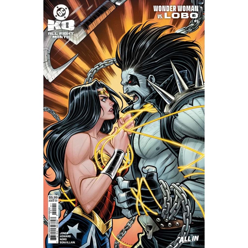 DC K.O. WONDER WOMAN VS LOBO #1 (ONE-SHOT) COVER D ELIZABETH TORQUE CARD STOCK VARIANT