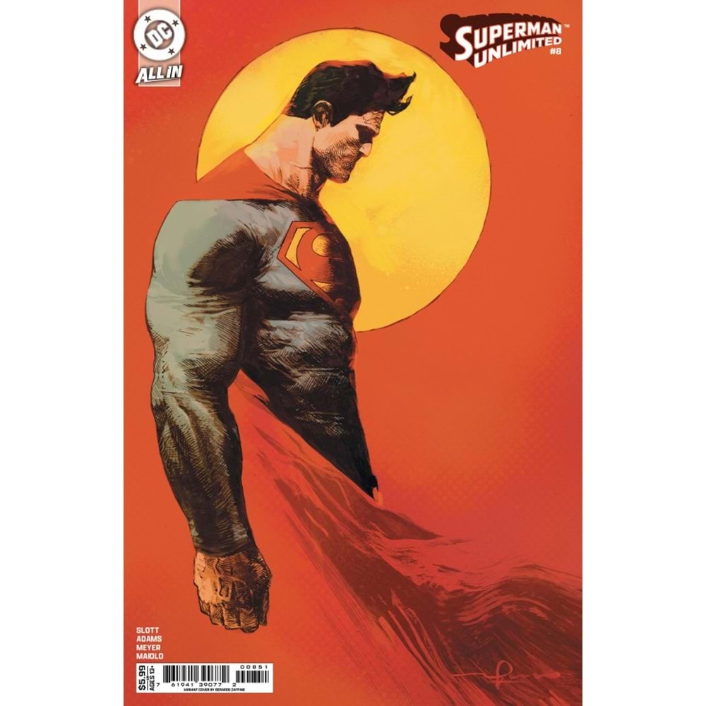 SUPERMAN UNLIMITED #8 COVER E GERARDO ZAFFINO CARD STOCK VARIANT