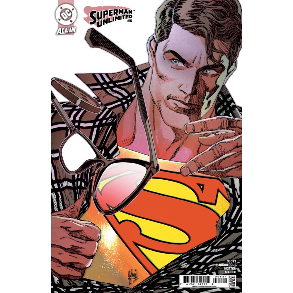 SUPERMAN UNLIMITED #6 COVER C GUILLEM MARCH CARD STOCK VARIANT