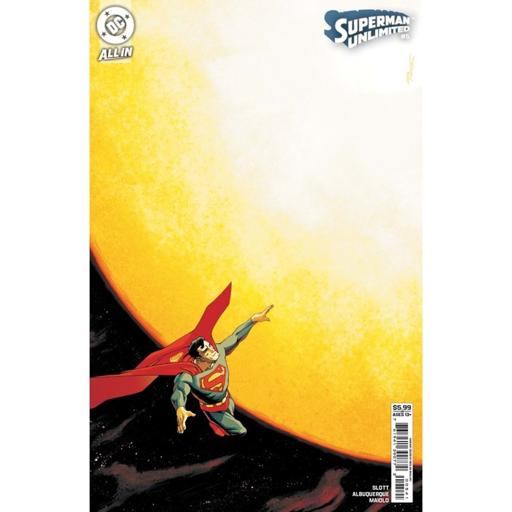 SUPERMAN UNLIMITED #5 COVER E DECLAN SHALVEY CARD STOCK VARIANT