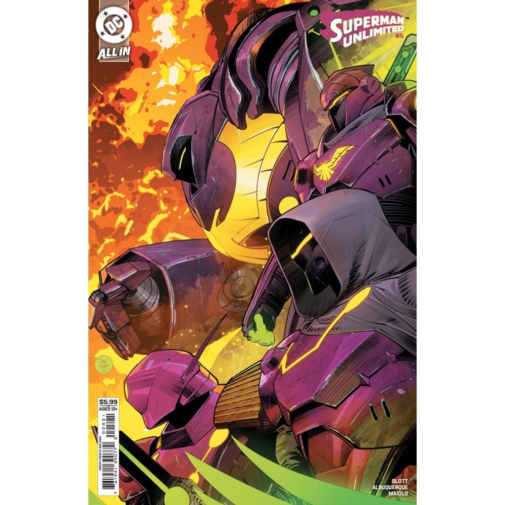 SUPERMAN UNLIMITED #5 COVER B DAN MORA CARD STOCK VARIANT