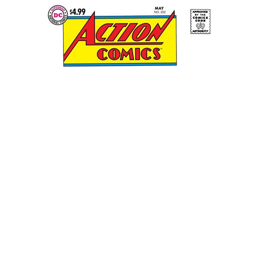 ACTION COMICS #252 FACSIMILE EDITION COVER C BLANK VARIANT
