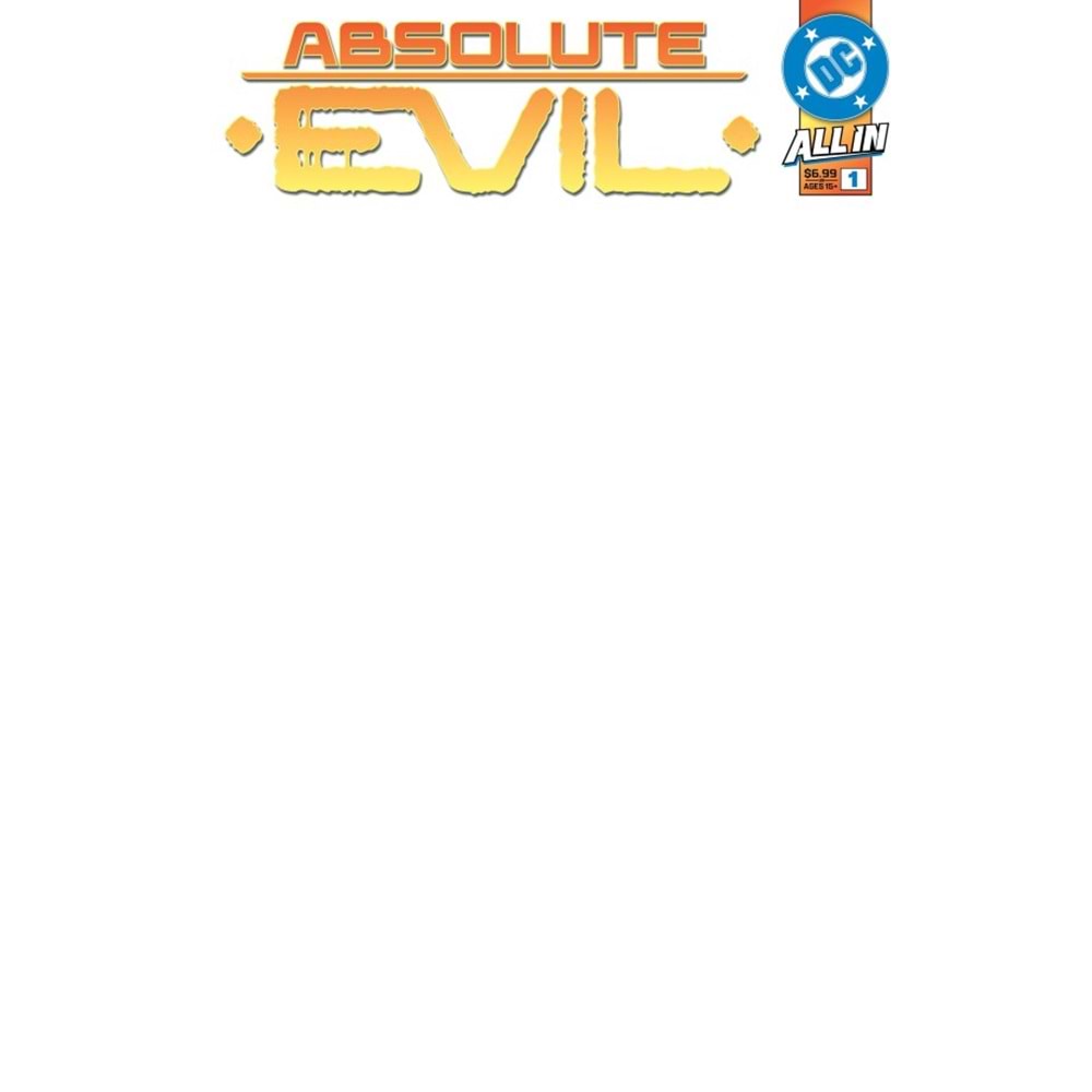ABSOLUTE EVIL #1 (ONE-SHOT) COVER G BLANK CARD STOCK VARIANT