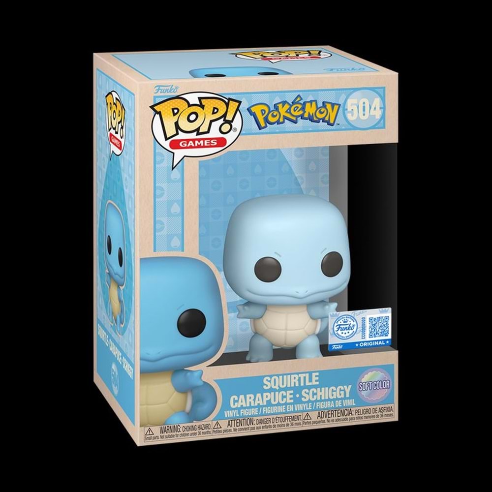 FUNKO POP GAMES POKEMON SQUIRTLE SOFT COLOR 504