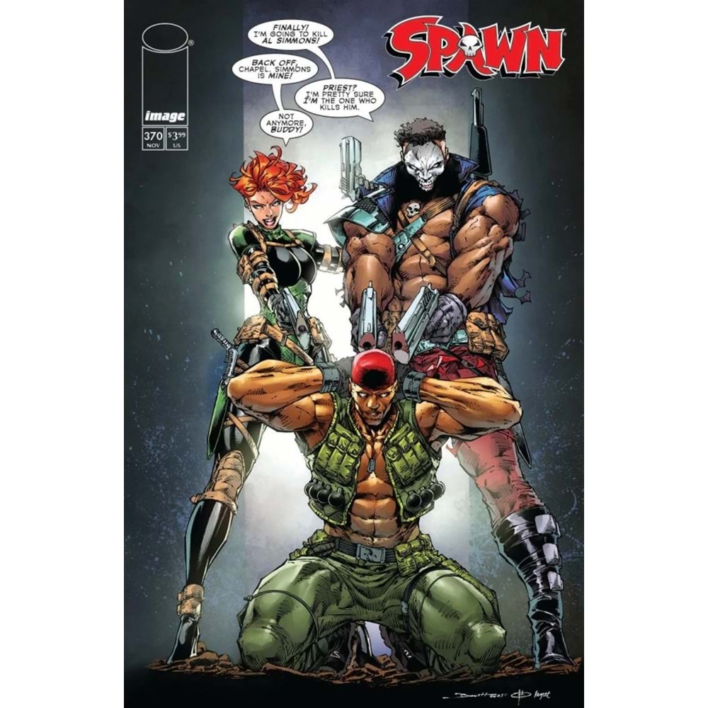 SPAWN # 370 COVER C BRETT BOOTH YOUNGBLOOD TEAM UP VARIANT