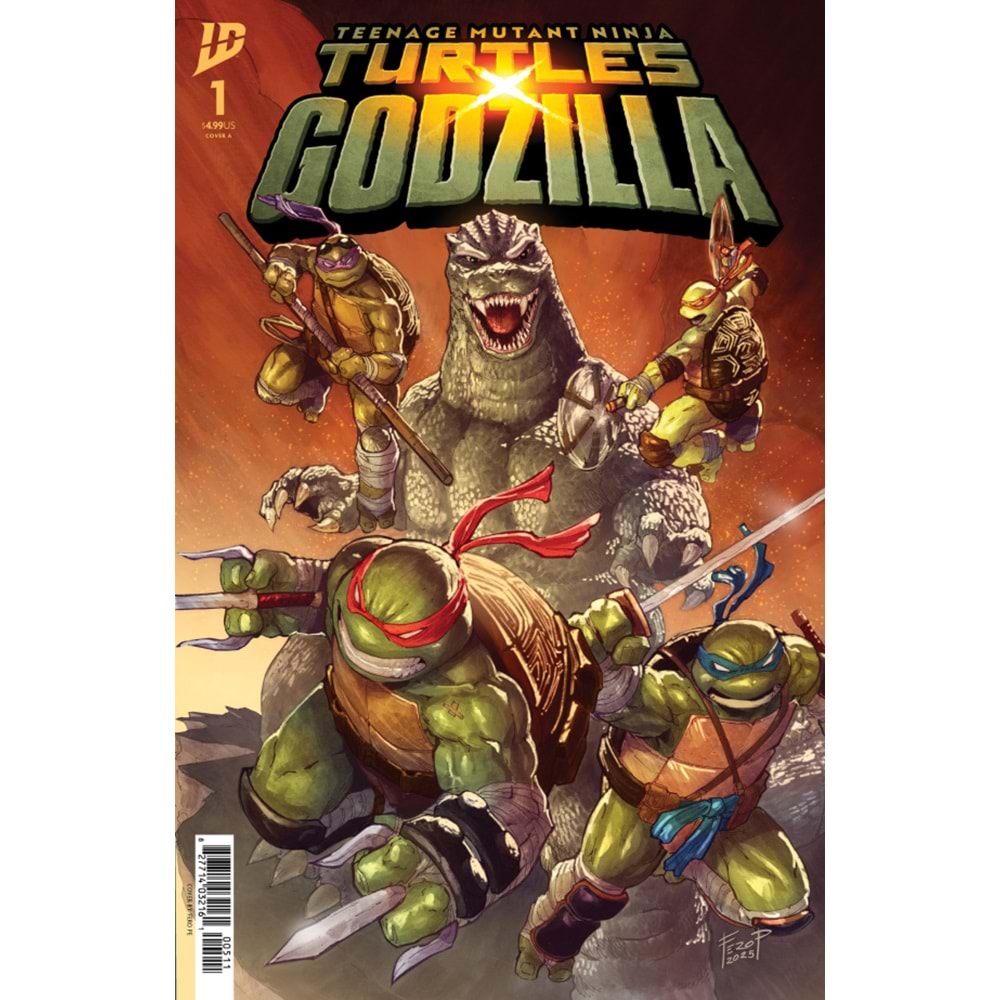 TEENAGE MUTANT NINJA TURTLES X GODZILLA #1 COVER A FERO PENICHE