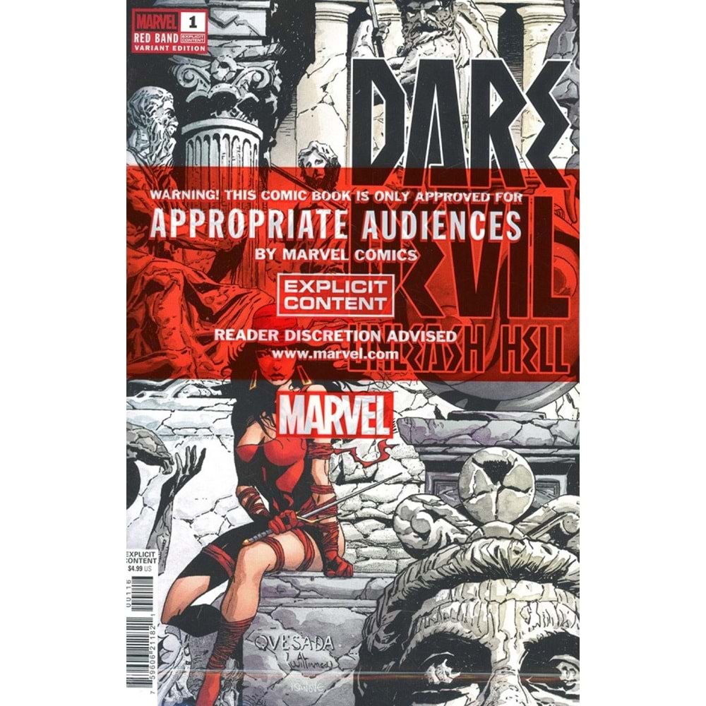 DAREDEVIL UNLEASH HELL RED BAND # 1 (OF 5) 1:50 JOE QUESADA HIDDEN GEM VARIANT (POLYBAGGED)