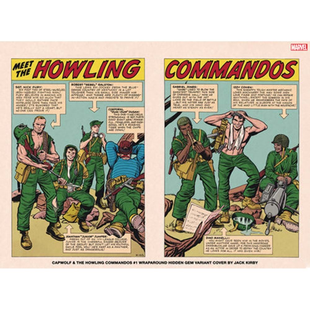 CAPWOLF AND THE HOWLING COMMANDOS #1 1:50 JACK KIRBY WRAPAROUND HIDDEN GEM VARIANT