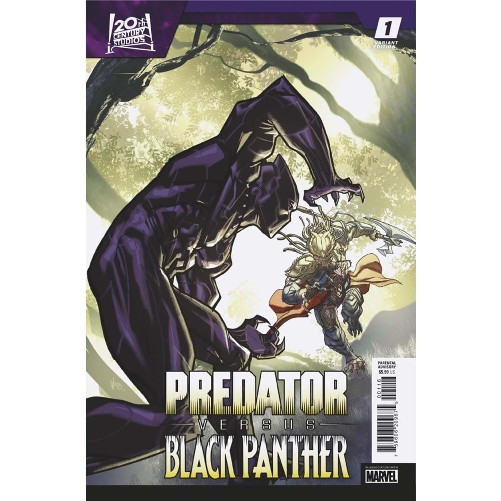 PREDATOR VS BLACK PANTHER # 1 (OF 4) 1:25 PETE WOODS VARIANT