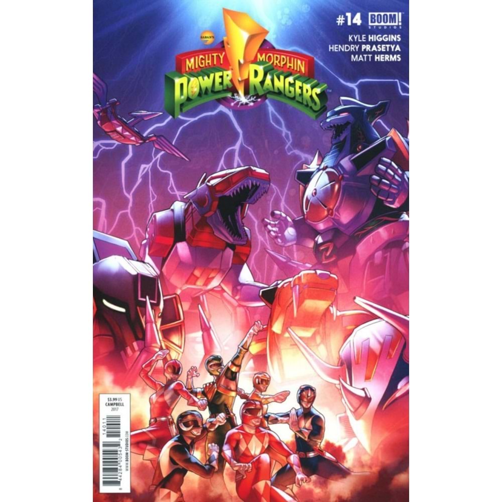 MIGHTY MORPHIN POWER RANGERS # 14 COVER A CAMPBELL