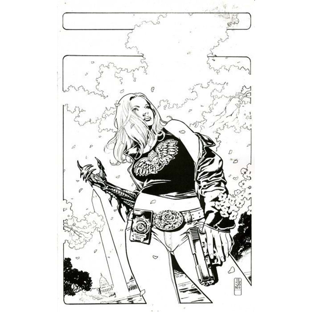 WITCHBLADE (1995) # 136 WASHINGTON DC COMICON 2010 EXCLUSIVE J. G. JONES B&W VIRGIN VARIANT