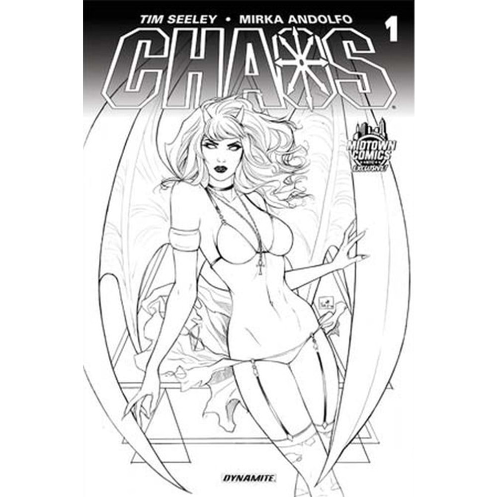 CHAOS #1 MIDTOWN COMICS EXCLUSIVE NEI RUFFINO B&W VARIANT