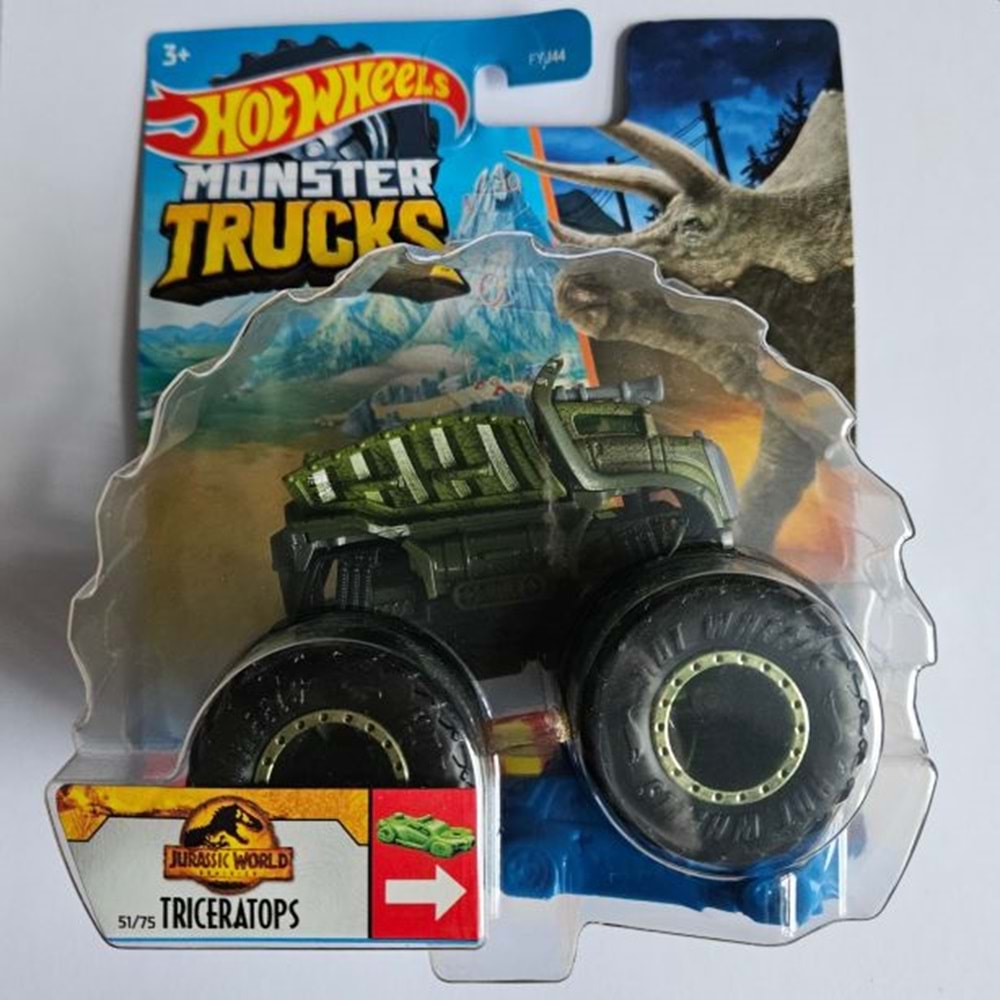 HOT WHEELS MONSTER TRUCKS JURASSIC WORLD TRICERATOPS
