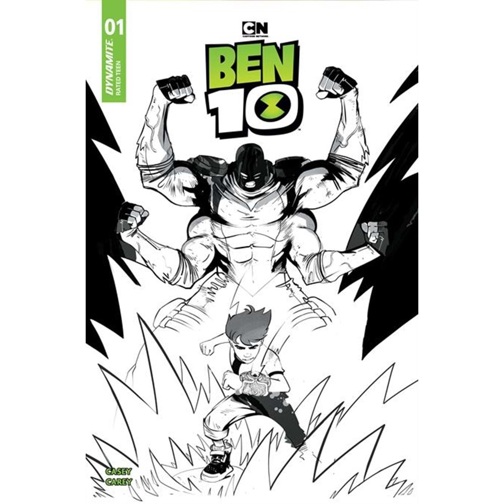 BEN 10 (2026) #1 COVER K 1:15 SEBASTIAN PIRIZ LINE ART VARIANT