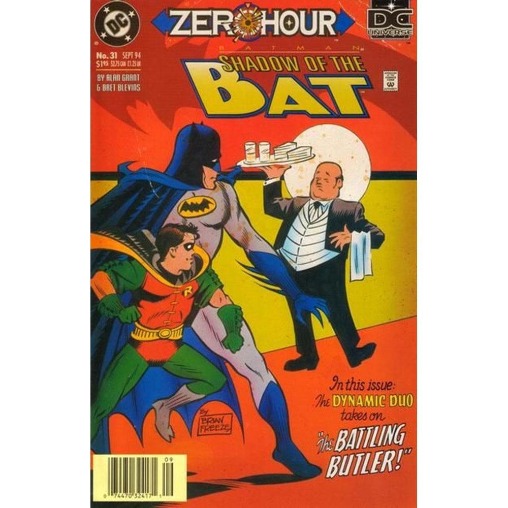BATMAN SHADOW OF THE BAT # 31 NEWSSTAND F (ARKA SAYFADA FİYAT ETİKETİ VAR)