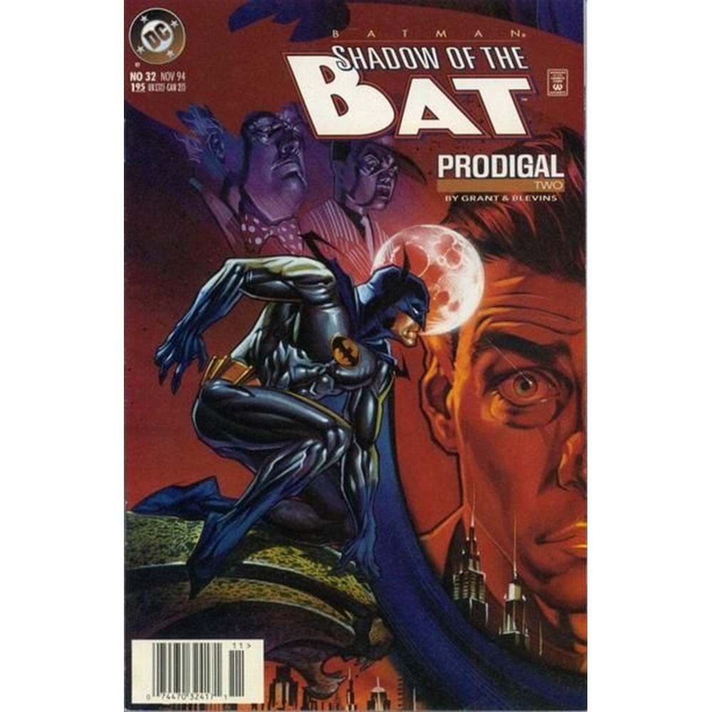 BATMAN SHADOW OF THE BAT # 32 NEWSSTAND F (ARKA SAYFADA FİYAT ETİKETİ VAR)