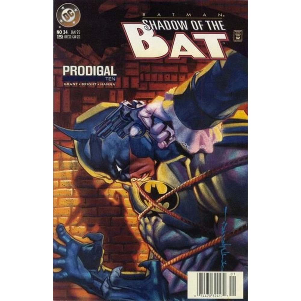BATMAN SHADOW OF THE BAT # 34 NEWSSTAND (ARKA SAYFADA FİYAT ETİKETİ VAR)