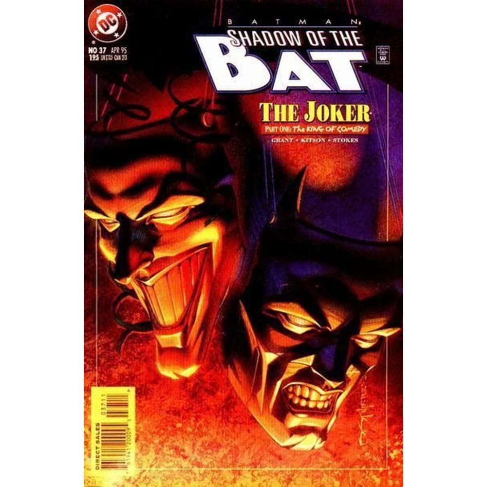 BATMAN SHADOW OF THE BAT # 37 NEWSSTAND (ARKA SAYFADA FİYAT ETİKETİ VAR)