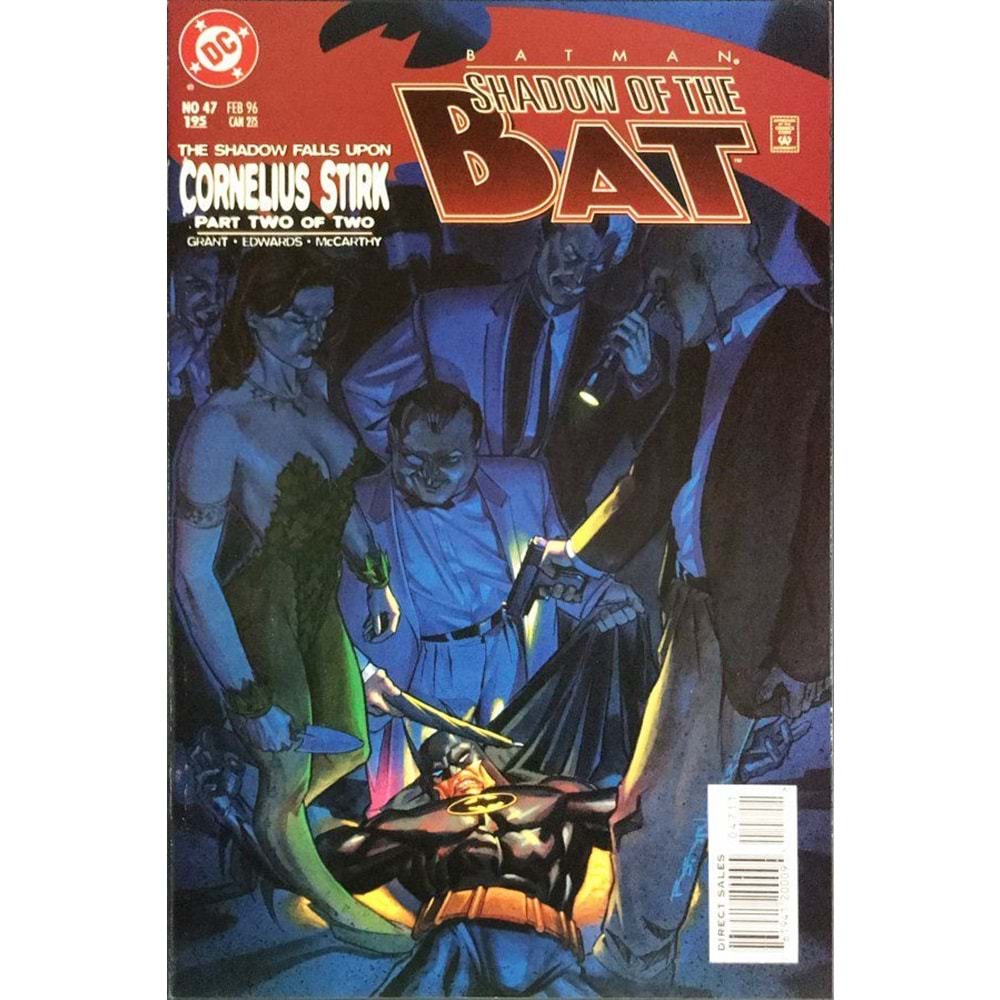 BATMAN SHADOW OF THE BAT # 47 NEWSSTAND (ARKA SAYFADA FİYAT ETİKETİ VAR)