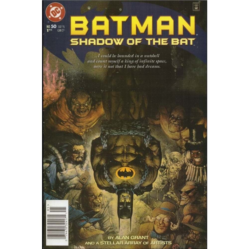BATMAN SHADOW OF THE BAT # 50 NEWSSTAND (ARKA SAYFADA FİYAT ETİKETİ VAR)