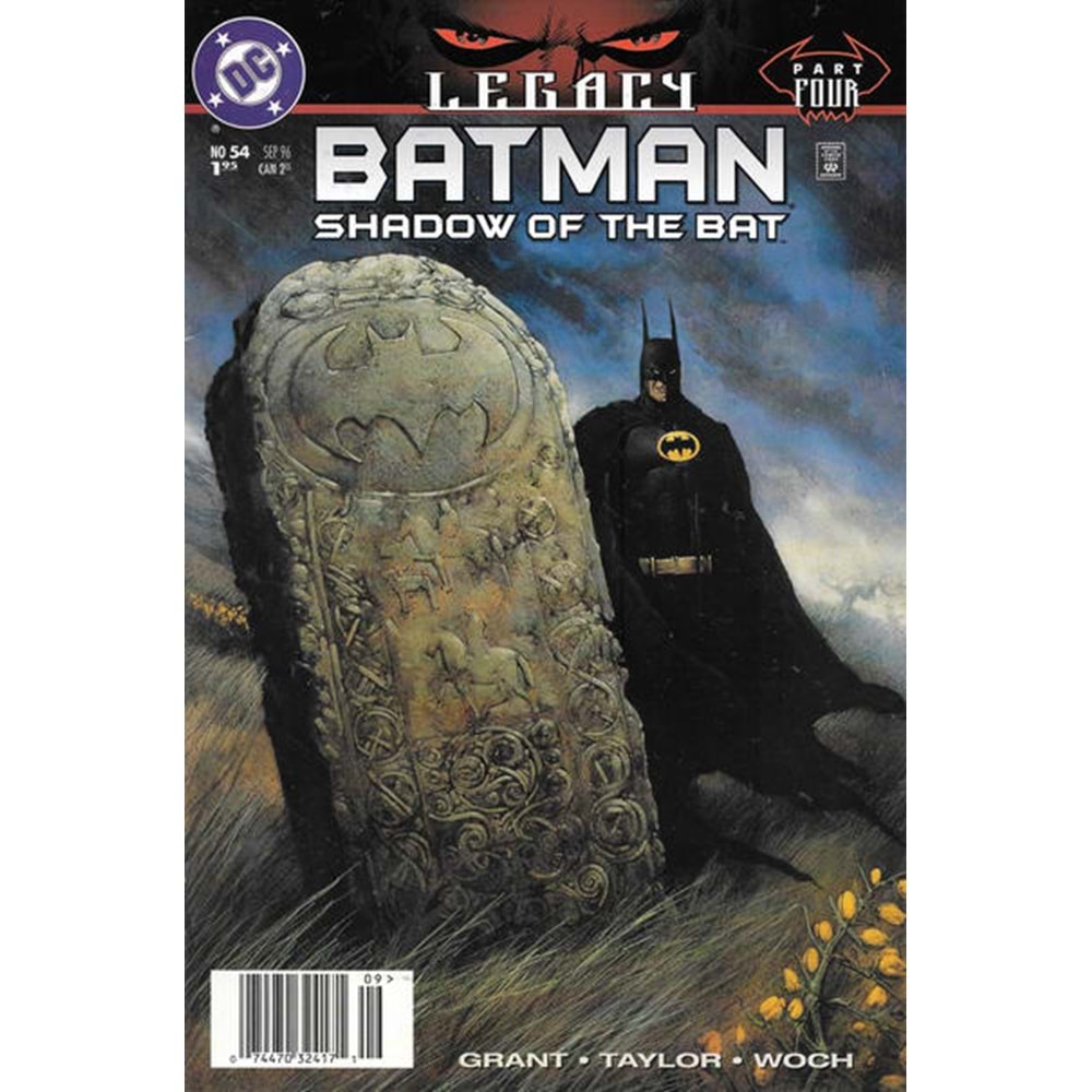 BATMAN SHADOW OF THE BAT # 54 NEWSSTAND (ARKA SAYFADA FİYAT ETİKETİ VAR)