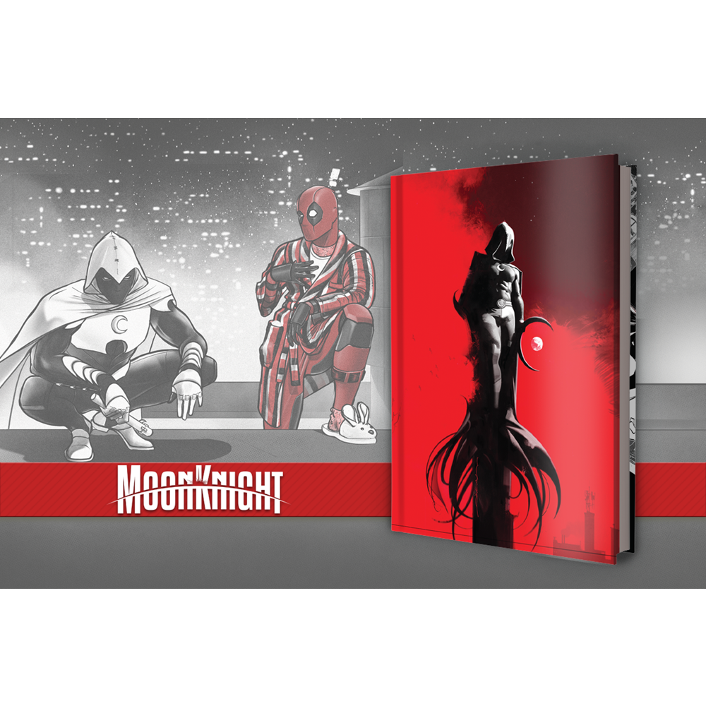 MOON KNIGHT SİYAH BEYAZ VE KAN SERT KAPAK